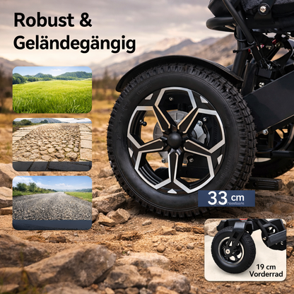 ByteTecpeak D15 Faltbarer Elektrorollstuhl 500W, 12Ah,20Km,Liegefunktion,Verstellbaren Rückenlehne