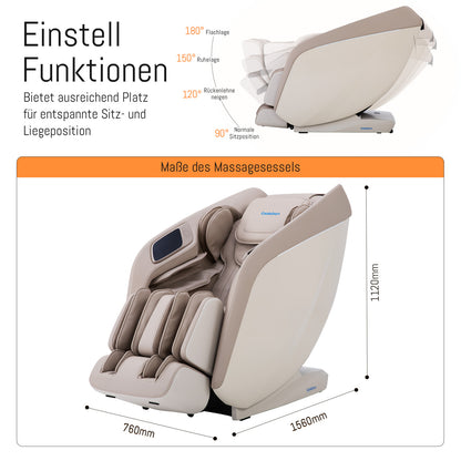 A325 Beige mit Dual-Core-Massage und Ganzkörpermassage Massagesessel