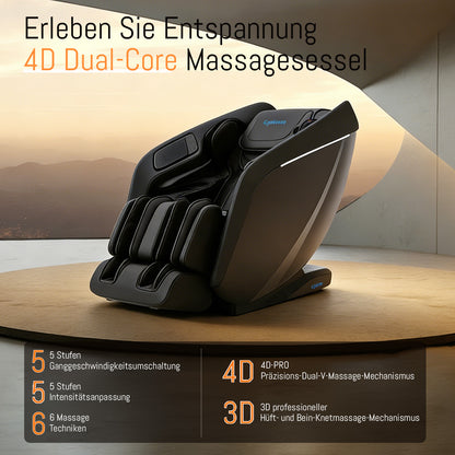 A325 Black Massage Chair with Dual-Core Massage and Full-Body Massage