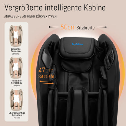 A325 Black Massage Chair with Dual-Core Massage and Full-Body Massage