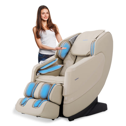 A351 Beige mit Zero Gravity, Sprachsteuerung und Heizfunktion Massagesessel