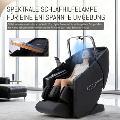 A553 Schwarz mit Dual-Core-Rückenmassage und Sprachsteuerung Massagesessel