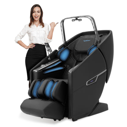 A553 Schwarz mit Dual-Core-Rückenmassage und Sprachsteuerung Massagesessel