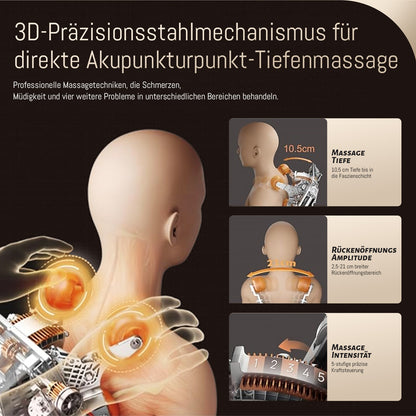 A553 Schwarz mit Dual-Core-Rückenmassage und Sprachsteuerung Massagesessel