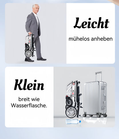 ByteTecpeak D01 nur 14.1kg Ultraleichter Elektrischer Rollstuhl, Faltbar und Tragbar, Flugzeugtauglich, Mit 12A Lithium-Ionen-Batterie, Tragfähigkeit 150 kg