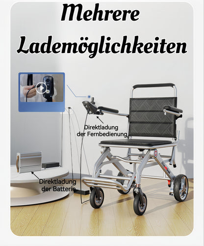 ByteTecpeak D01 nur 14.1kg Ultraleichter Elektrischer Rollstuhl, Faltbar und Tragbar, Flugzeugtauglich, Mit 12A Lithium-Ionen-Batterie, Tragfähigkeit 150 kg
