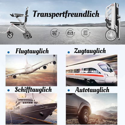 ByteTecpeak D01 nur 14.1kg Ultraleichter Elektrischer Rollstuhl, Faltbar und Tragbar, Flugzeugtauglich, Mit 12A Lithium-Ionen-Batterie, Tragfähigkeit 150 kg