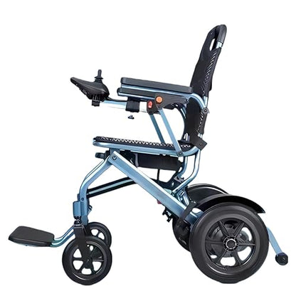ByteTecpeak D04 Blau Elektrische Rollstühle - 10AH Lithium Batterie, 500W Motor, 20 km Reichweite