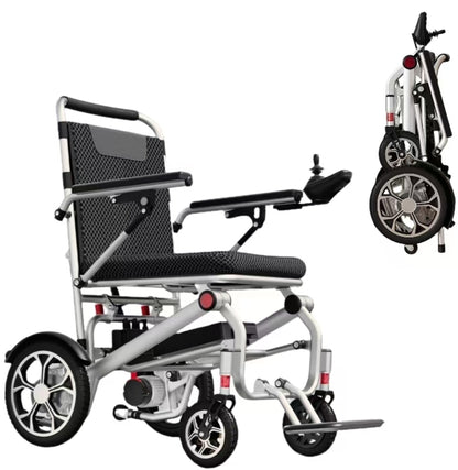ByteTecpeak D06 Ultraleichter Faltbarer Elektrischer Rollstuhl, 12Ah Lithium-Batterie, Maximale Tragkraft 150kg, Tragbar und Kompakt