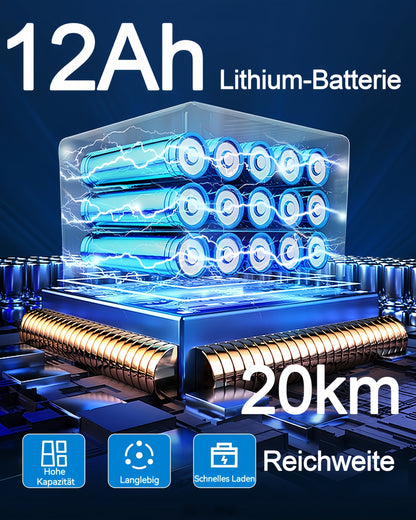 ByteTecpeak D06 Ultraleichter Faltbarer Elektrischer Rollstuhl, 12Ah Lithium-Batterie, Maximale Tragkraft 150kg, Tragbar und Kompakt