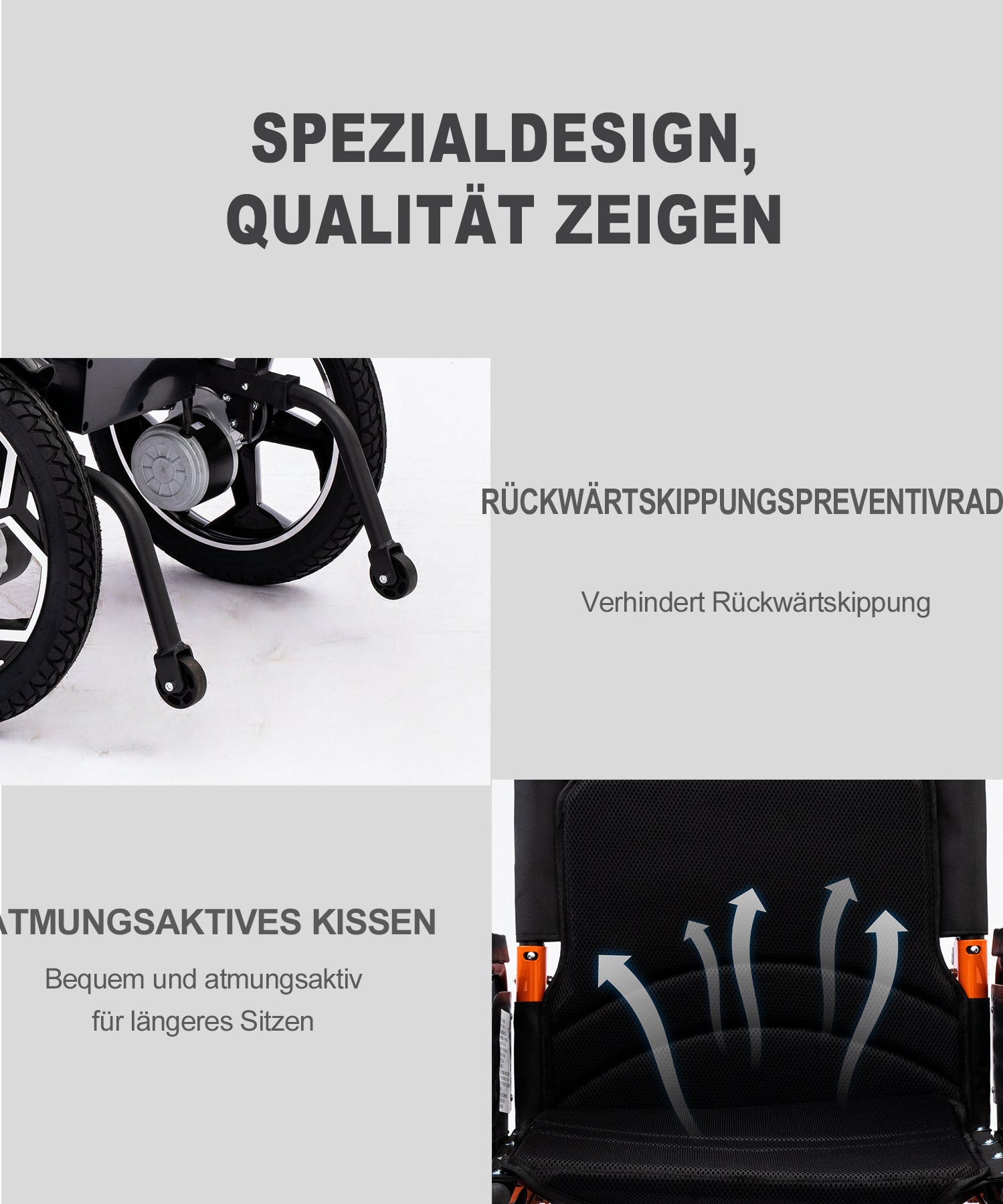 ByteTecpeak D09 Foldable Electric Wheelchair, 30km Range