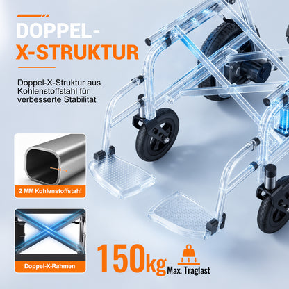 ByteTecpeak D12 Elektrorollstuhl – leicht, faltbar 20 km Reichweite