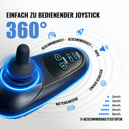 ByteTecpeak D14 Leichtgewicht-Elektrorollstuhl – 18,5 kg, 500 W, faltbar, bis 150 kg