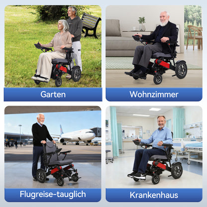 ByteTecpeak D15 Faltbarer Elektrorollstuhl 500W, 12Ah, 150kg Tragkraft