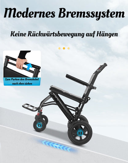 ByteTecpeak M1 Faltbarer Aluminium-Rollstuhl – Leicht, reisetauglich und belastbar bis 100 kg