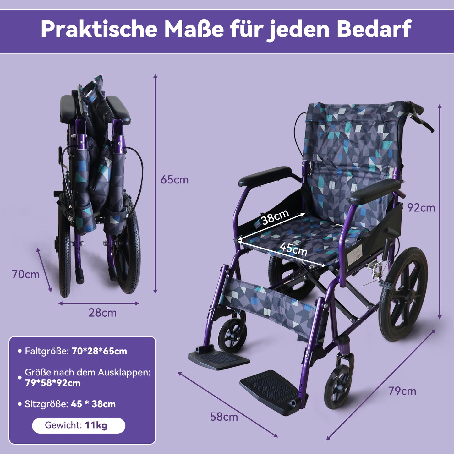 ByteTecpeak M5 ultra-lightweight manual wheelchair
