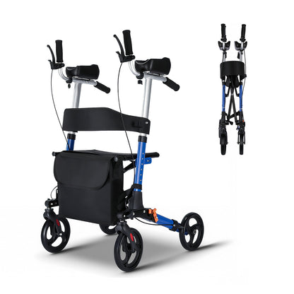 ByteTecpeak R2 letvægtsrollator med sæde, sammenklappelig og højdejusterbar op til 150 kg