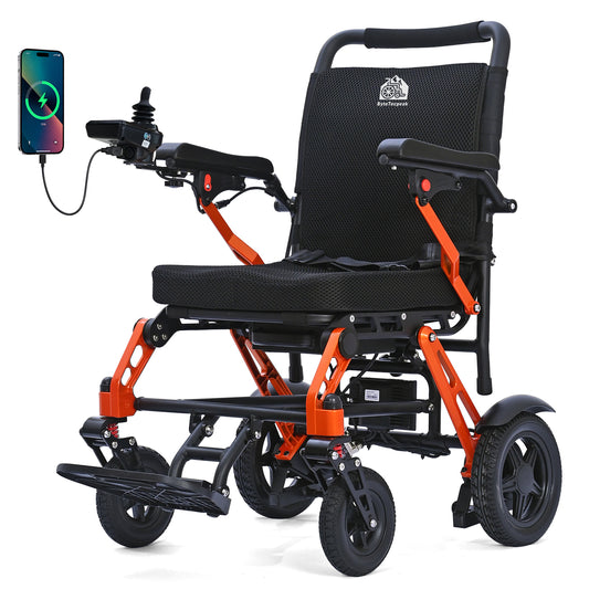 ByteTecpeak XP02 Elektrischer Rollstuhl-12Ah Akku, 20km Reichweite, Maximale Traglast 150kg