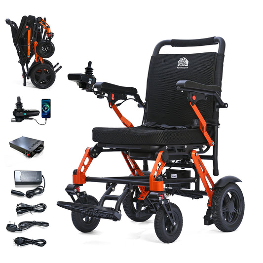 ByteTecpeak XP02 Elektrischer Rollstuhl-12Ah Akku, 20km Reichweite, Maximale Traglast 150kg
