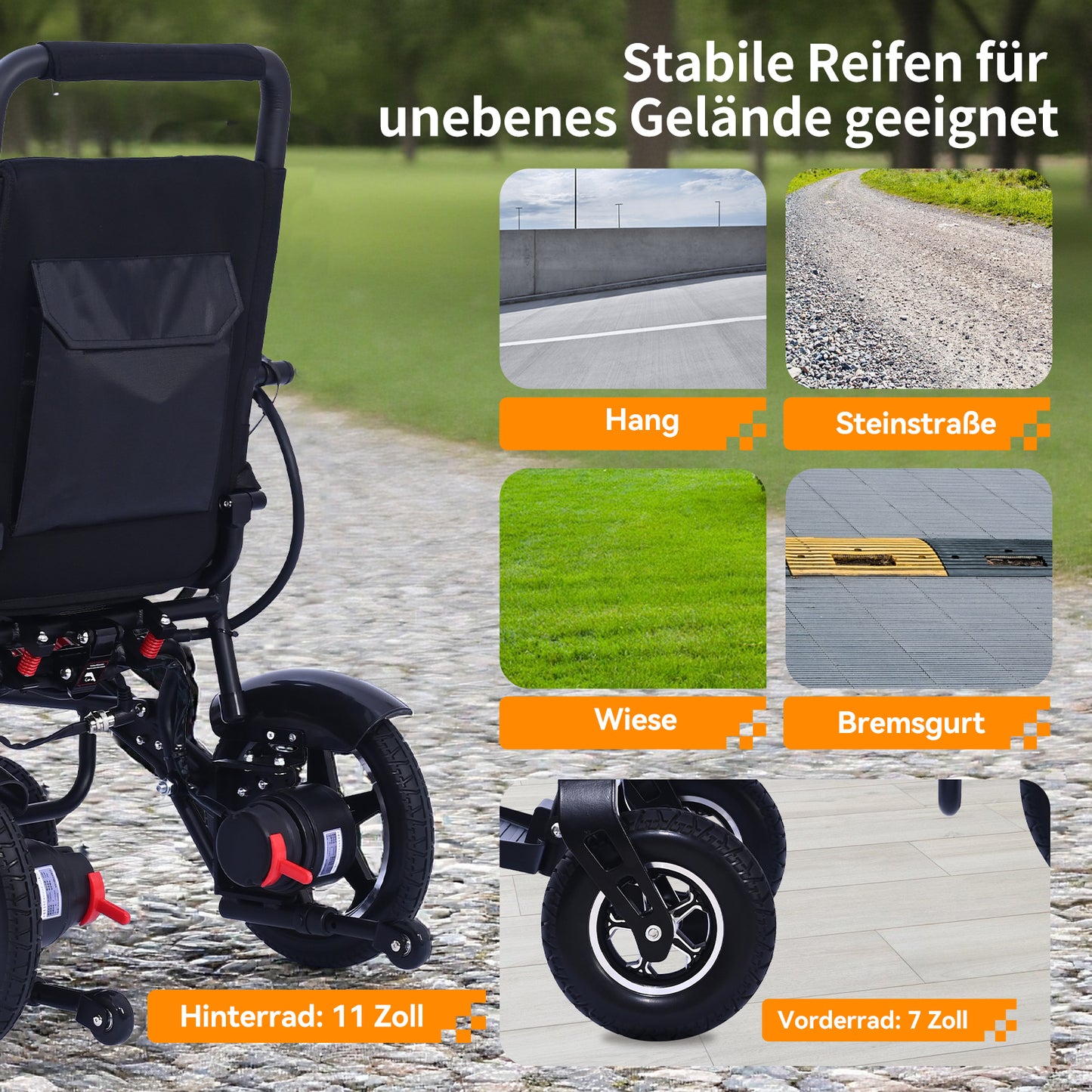 ByteTecpeak XP04 Opvouwbare elektrische rolstoel – 500W, actieradius 20 km