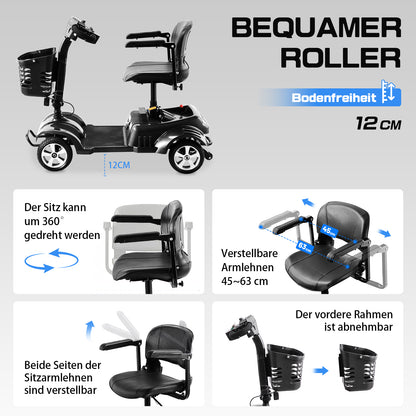 ByteTecpeak Z02 Scooter elettrico per anziani, pieghevole, batteria 12 Ah, autonomia 20 km