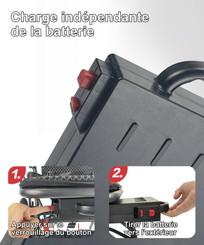 Fauteuil roulant électrique pliable ByteTecpeak D04-Black - Batterie 10 Ah, moteur 500 W, autonomie 20 km
