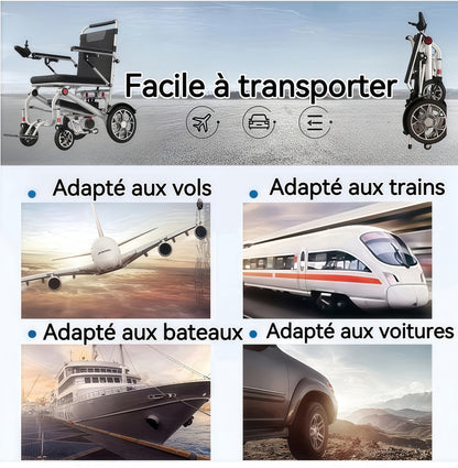 ByteTecpeak D06 Fauteuil roulant électrique pliable ultraléger, batterie au lithium 12Ah, charge maximale 150kg, portable et compact