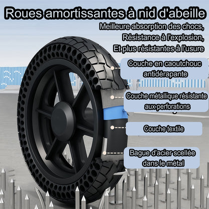 Fauteuil roulant pliable en aluminium ByteTecpeak M1 – Léger, facile à transporter et supportant jusqu'à 100 kg