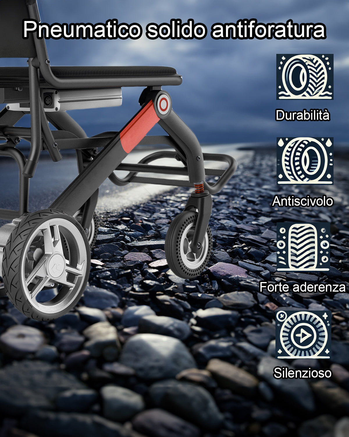 Carrozzina ByteTecpeak-D01, pesa 14,1 kg, carrozzina elettrica ultraleggera, carrozzina elettrica pieghevole, autonomia 20 km, batteria al litio rimovibile da 12 Ah, per la casa