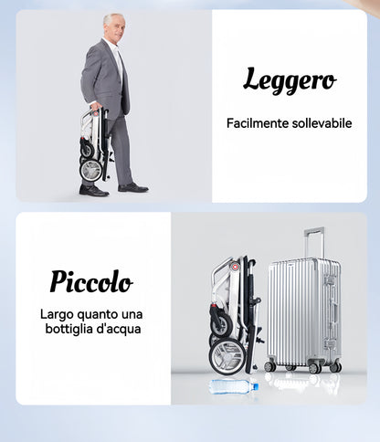 ByteTecpeak D01 solo 14,1 kg Carrozzina elettrica ultraleggera, pieghevole e portatile, adatta agli aerei, con batteria agli ioni di litio da 12A, capacità di carico 150 kg