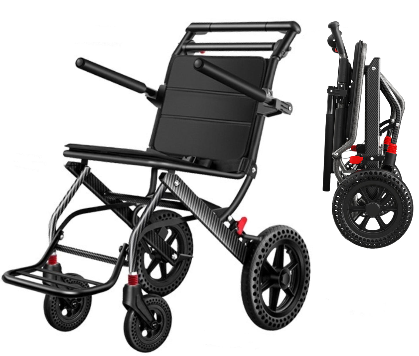 ByteTecpeak M1 Carrozzina pieghevole in alluminio - Leggera, adatta ai viaggi e con un carico massimo di 100 kg