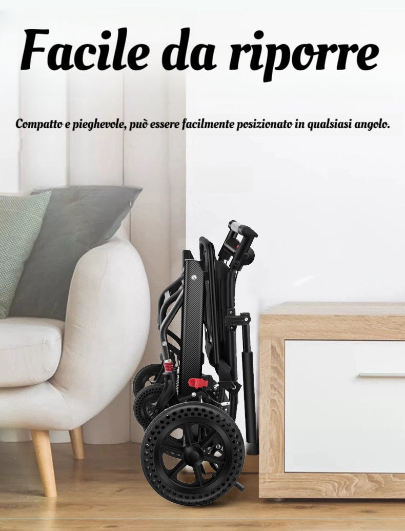 ByteTecpeak M1 Carrozzina pieghevole in alluminio - Leggera, adatta ai viaggi e con un carico massimo di 100 kg