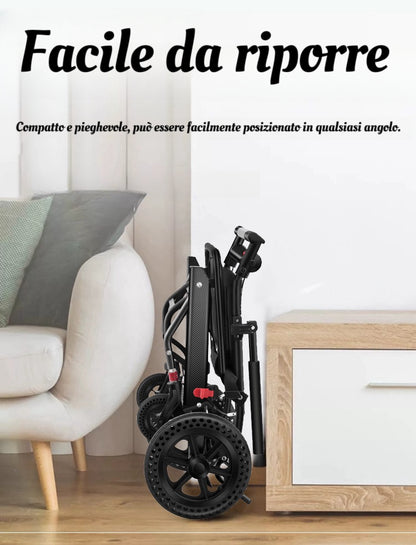 ByteTecpeak M1 Carrozzina pieghevole in alluminio - Leggera, adatta ai viaggi e con un carico massimo di 100 kg