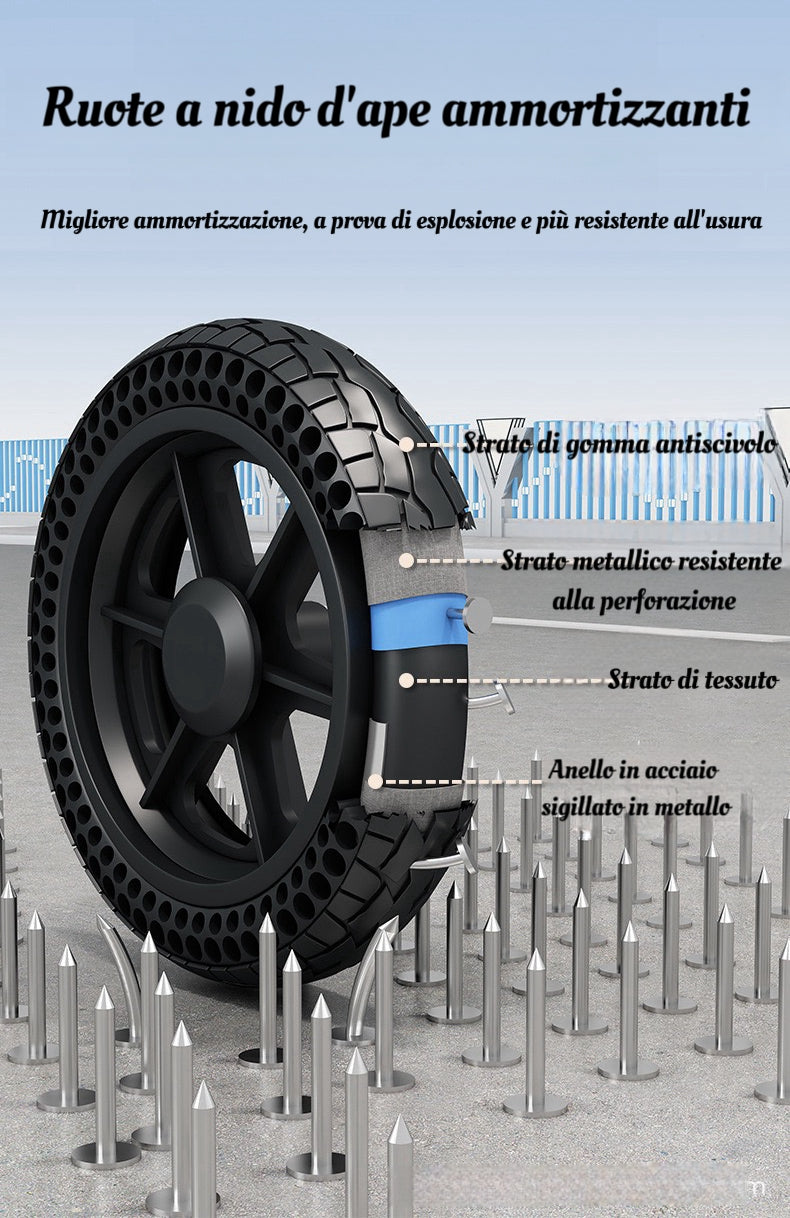 ByteTecpeak M1 Carrozzina pieghevole in alluminio - Leggera, adatta ai viaggi e con un carico massimo di 100 kg