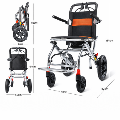 ByteTecpeak M2 Faltbar, Leichter manueller Rollstuhl aus Aluminiumlegierung