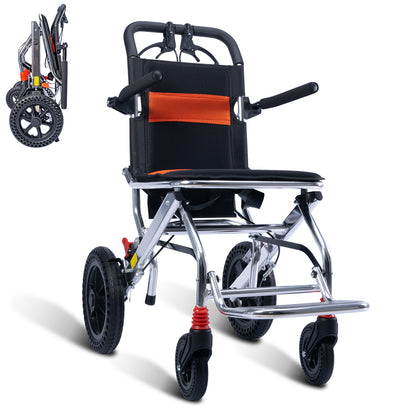 ByteTecpeak M2 Rollstuhl Faltbar, Leichter manueller Rollstuhl aus Aluminiumlegierung mit 100 kg Tragfähigkeit