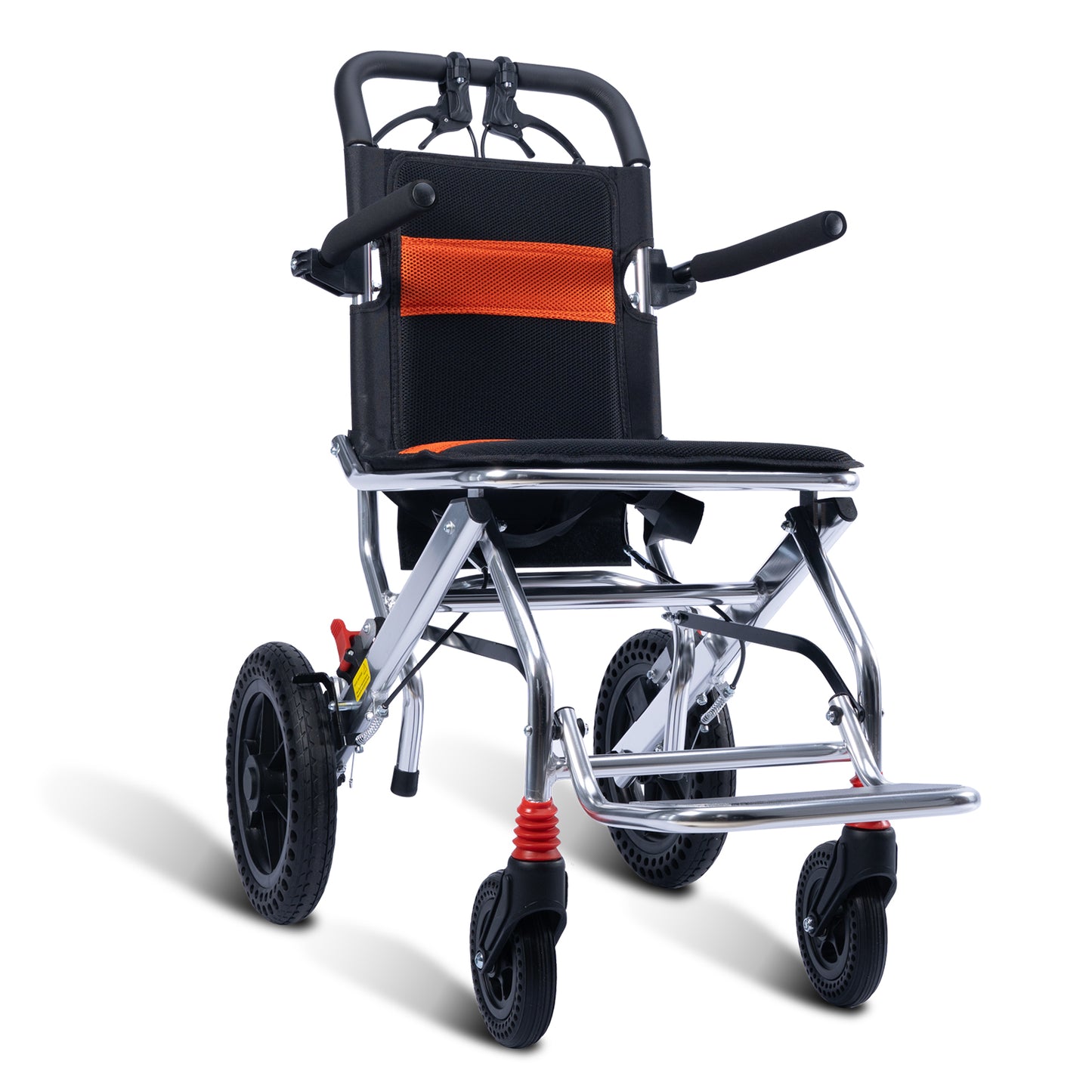 ByteTecpeak M2 Rollstuhl Faltbar, Leichter manueller Rollstuhl aus Aluminiumlegierung mit 100 kg Tragfähigkeit