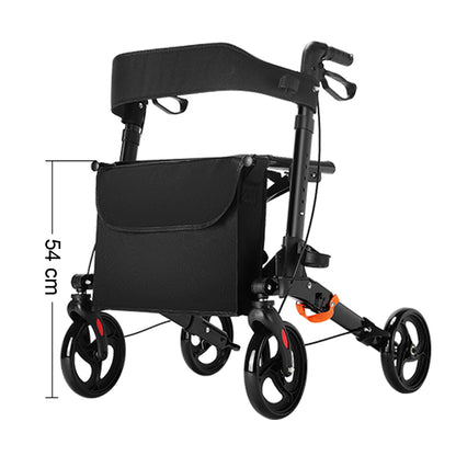 ByteTecpeak R1 Leichter, höhenverstellbarer Rollator mit Sitz, Faltbarer Gehwagen