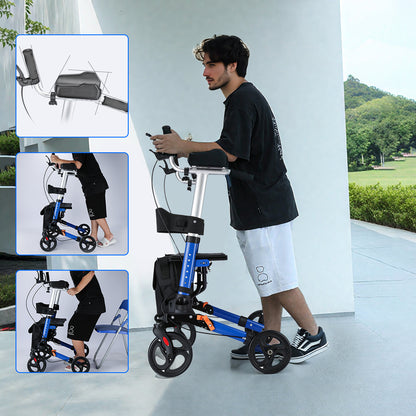 ByteTecpeak R2 Rollator Leicht & Faltbar mit Armstützen, Aluminium, bis 100 kg