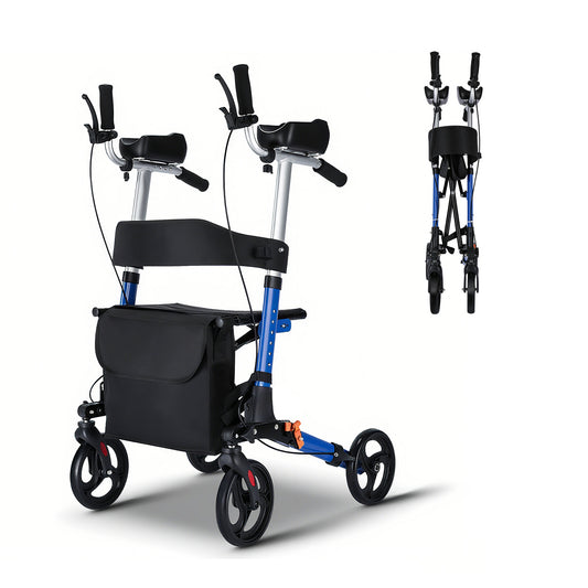ByteTecpeak R2 Leichtgewicht Rollator mit Sitz, klappbar & höhenverstellbar bis 100 kg