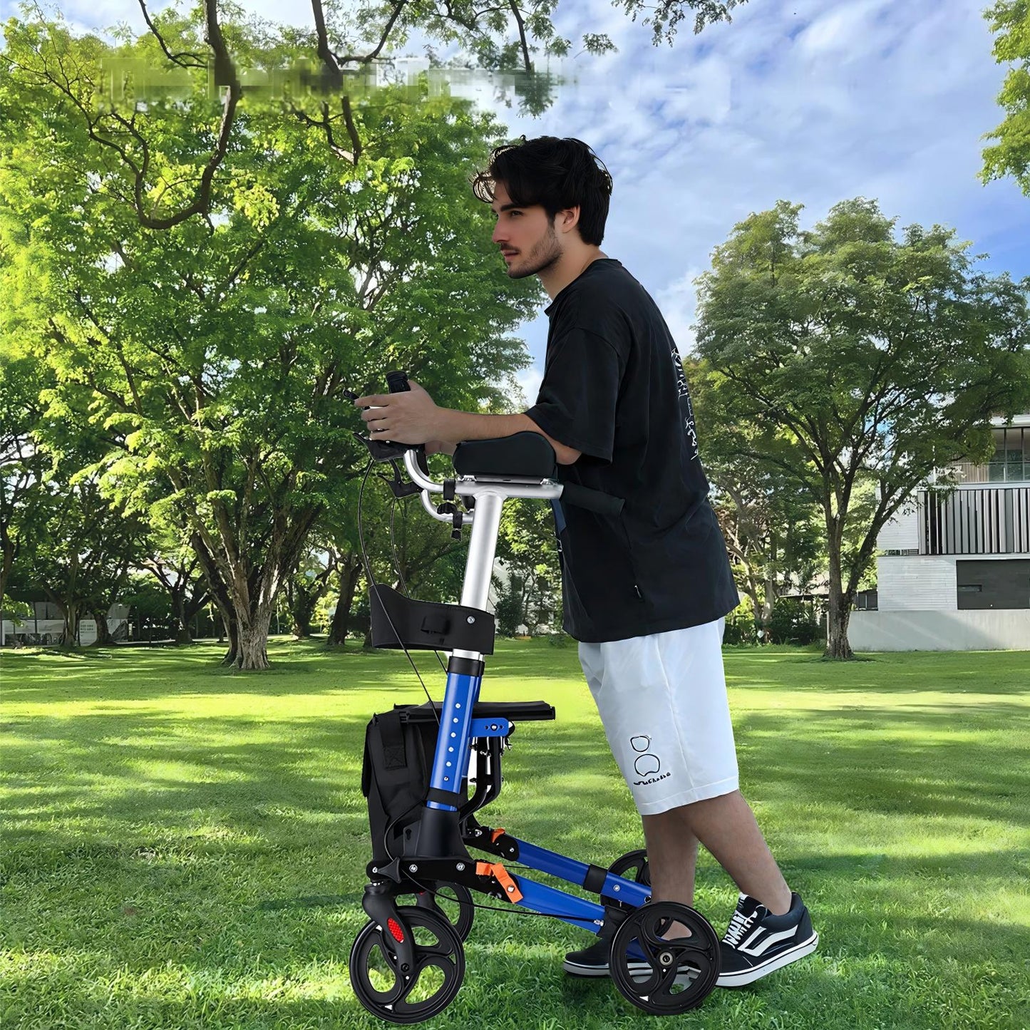 ByteTecpeak R2 Rollator Leggero con Seduta, Pieghevole e Regolabile in Altezza fino a 100 kg