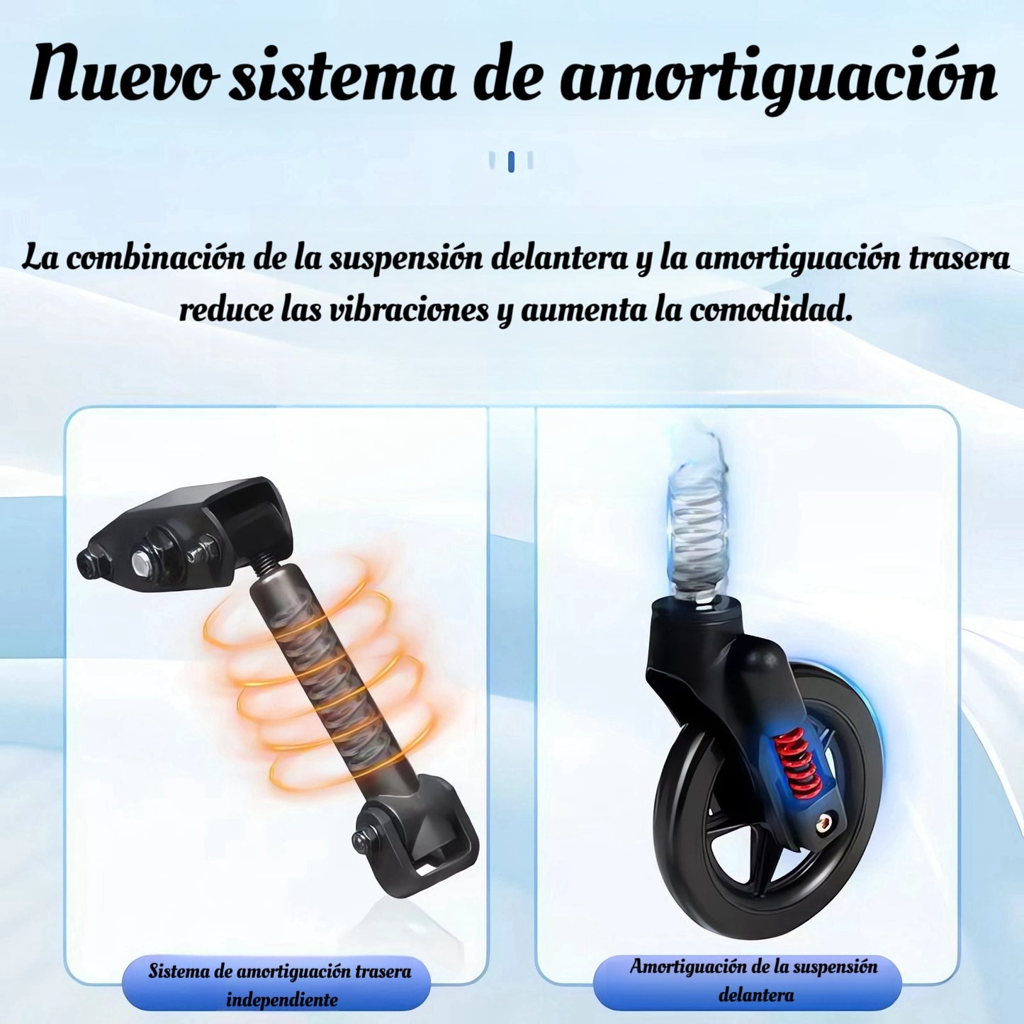 ByteTecpeak M4 Silla de ruedas plegable con doble cojín de asiento