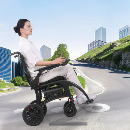 ByteTecpeak XP01 Elektrischer Rollstuhl aus Carbon, 2×8Ah Batterien, Reichweite 25 km