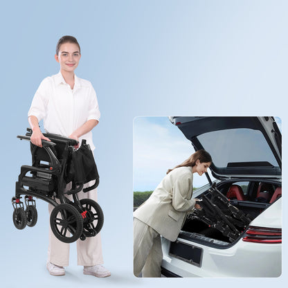 ByteTecpeak XP01 Elektrischer Rollstuhl aus Carbon, 2×8Ah Batterien, Reichweite 25 km