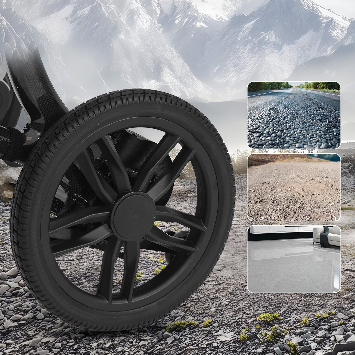 ByteTecpeak XP01 Elektrischer Rollstuhl aus Carbon, 2×8Ah Batterien, Reichweite 25 km