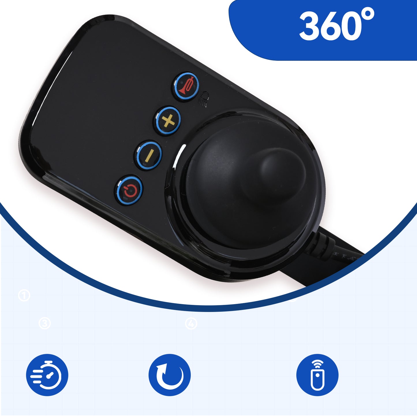 ByteTecpeak XP03 Ultraleichter Faltbarer Elektrorollstuhl (nur 16,63 kg) mit Doppelbatterie 2×10Ah für 2*20 km Reichweite