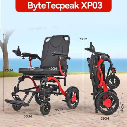 ByteTecpeak XP03 Leichter Elektrorollstuhl – Gewicht 16,63 kg, maximale Reichweite 20 km
