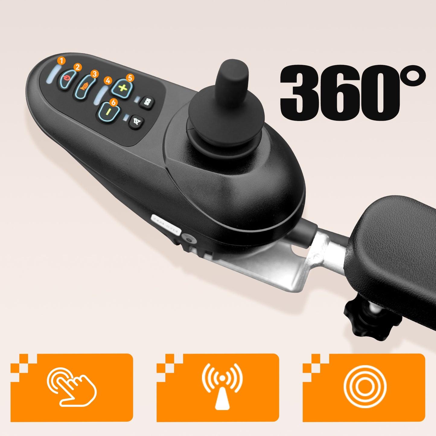 ByteTecpeak XPR04 Leicht Elektrischer Rollstuhl – 20km Reichweite, 500W Motor, 12Ah Akku