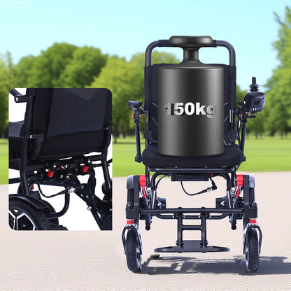 ByteTecpeak XPR04 Leicht Elektrischer Rollstuhl – 20km Reichweite, 500W Motor, 12Ah Akku