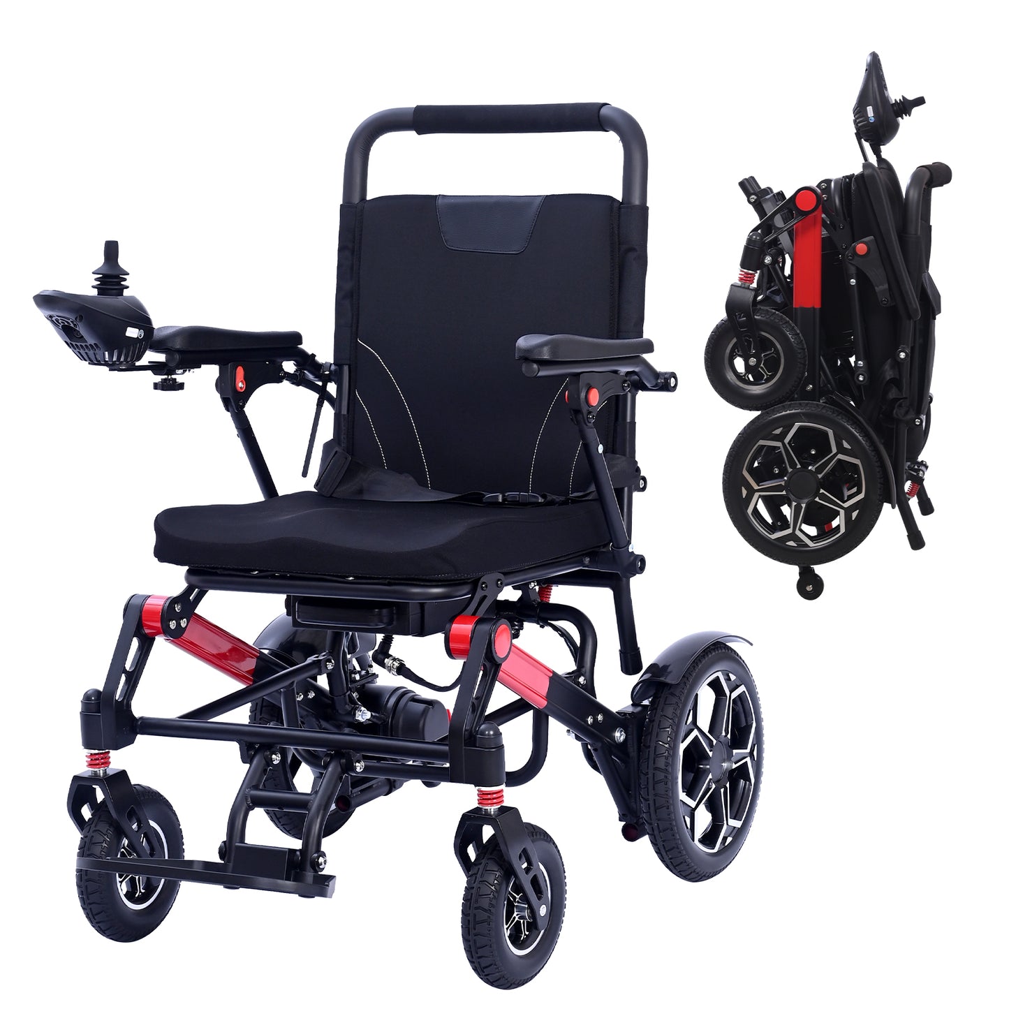ByteTecpeak XPR04 Leicht Elektrischer Rollstuhl – 20km Reichweite, 500W Motor, 12Ah Akku